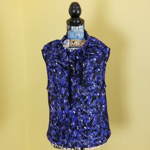Fabletics Demi Lavato Sleeveless MeshTop Blue & Purple Size Small - Picture 1 of 7